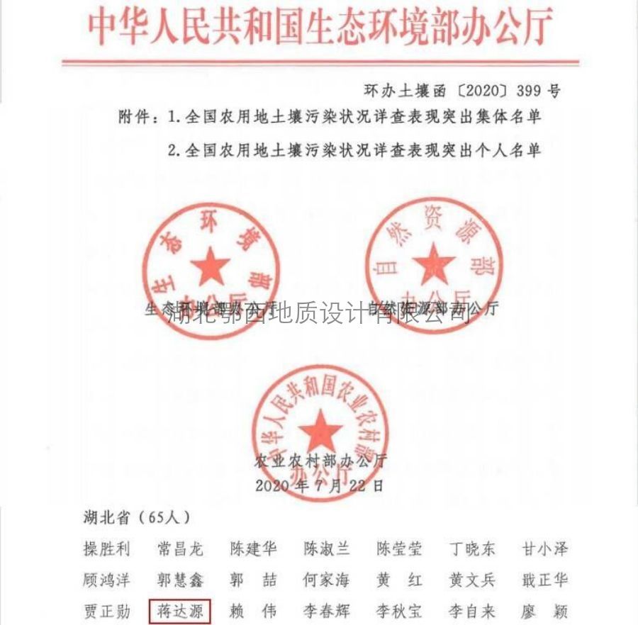 全國(guó)農(nóng)用(yòng)地(dì)土(tǔ)壤污染狀況詳查表現(xiàn)突出個(gè)人(rén) 全國(guó)農(nóng)用(yòng)地(dì)土(tǔ)壤污染狀況詳查表現(xiàn)突出個(gè)人(rén)